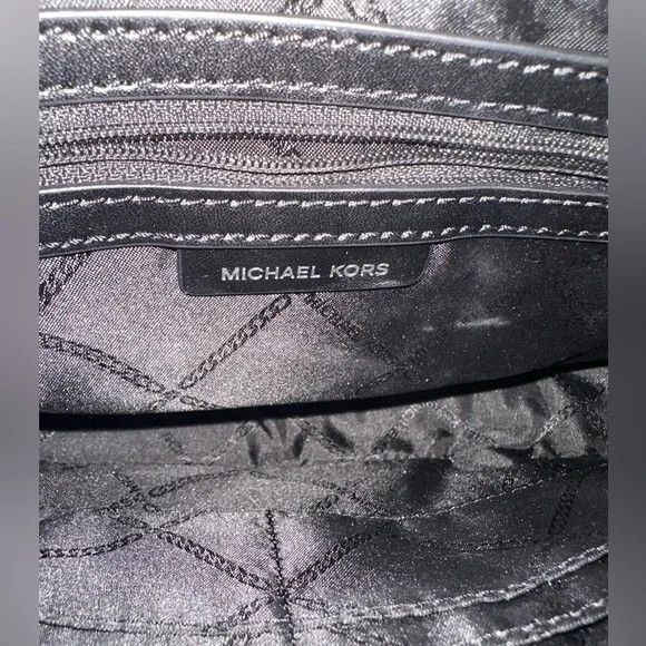 Michael Kors Parker Black Crossbody Bag with Silver Chain - Picture 4 of 4